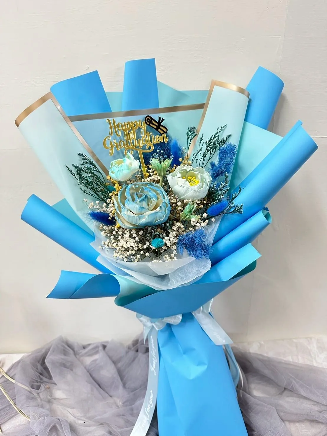 乾燥花束(含畢業插牌)