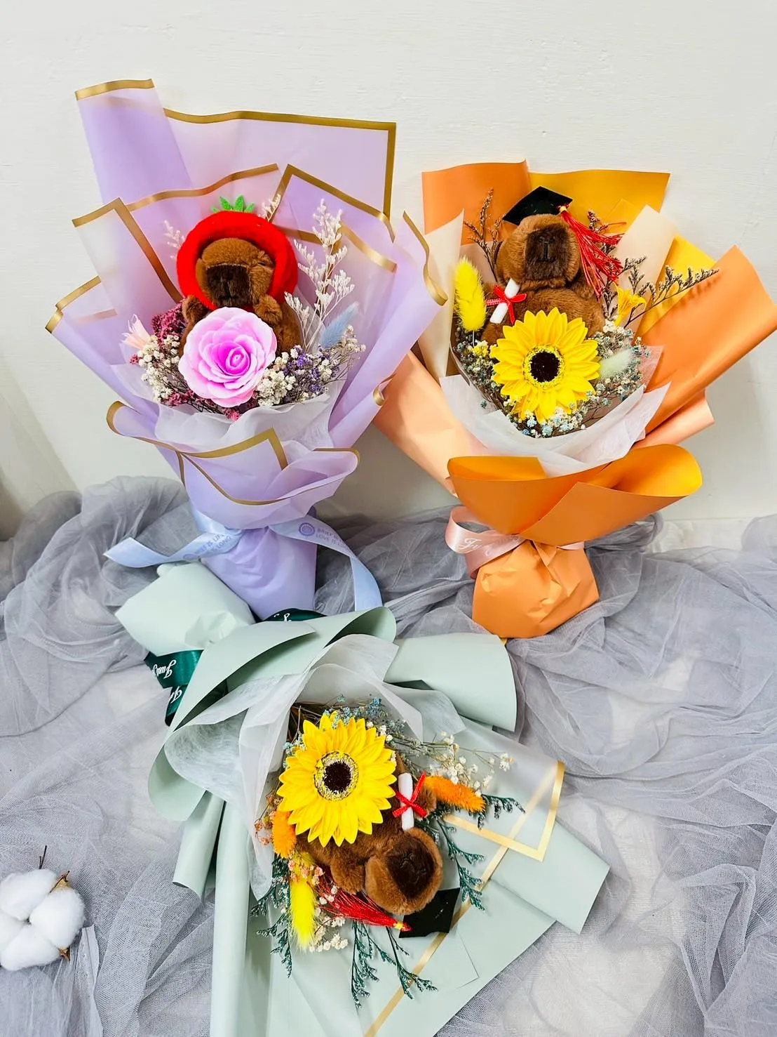 各式娃娃花束(小)