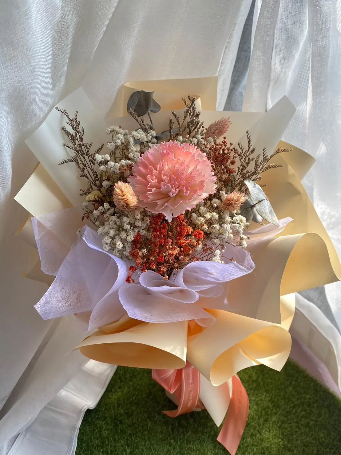 康乃馨乾燥花束材料包