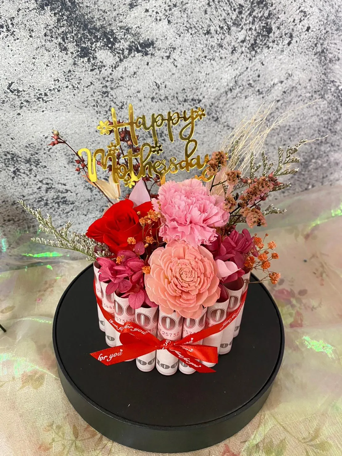 有錢抱抱桶(大) 永生花款