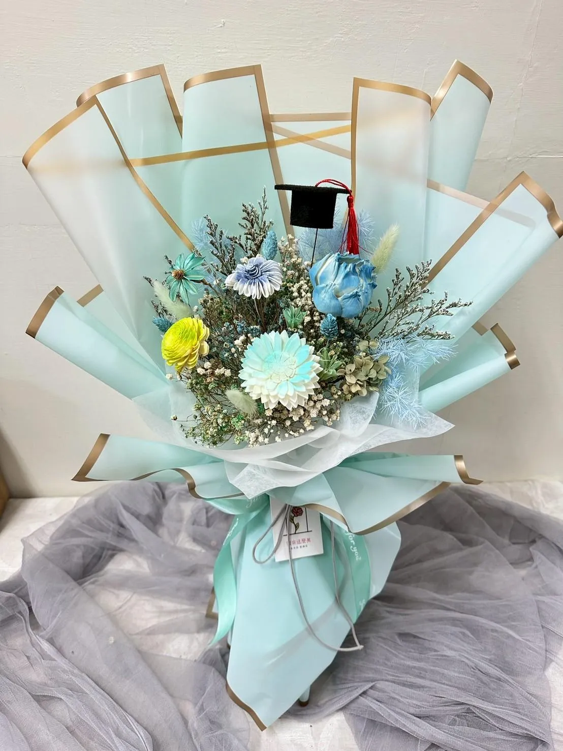 畢業牌乾燥花束