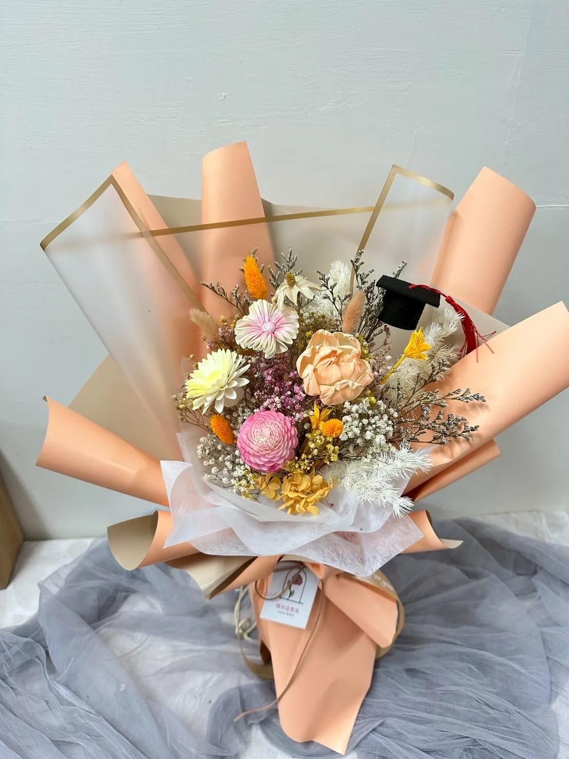 畢業牌乾燥花束