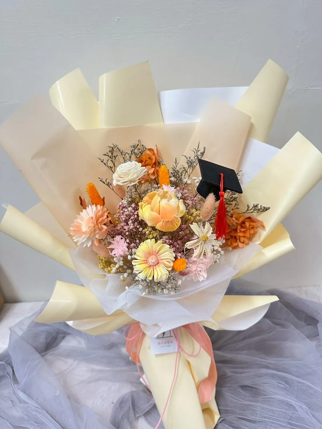畢業牌乾燥花束