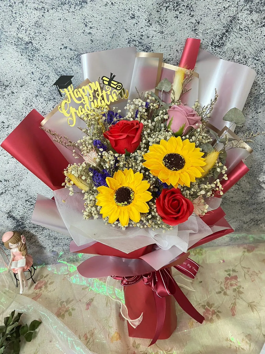 畢業花束(香皂花)