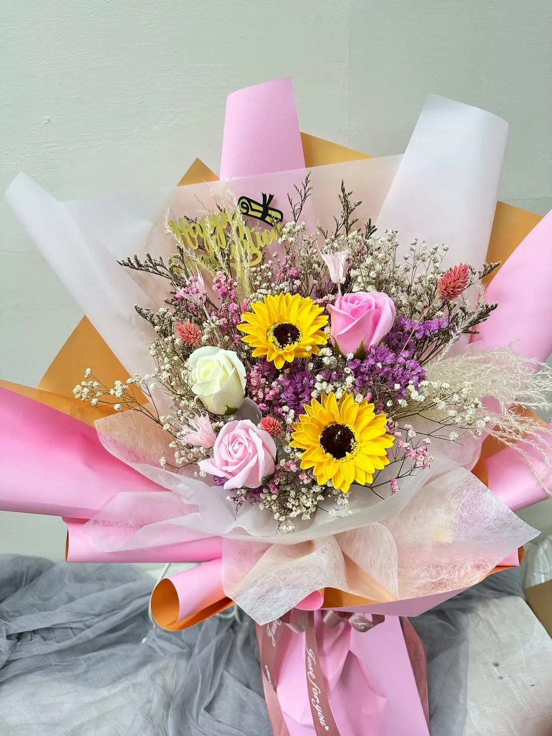 畢業花束(香皂花)