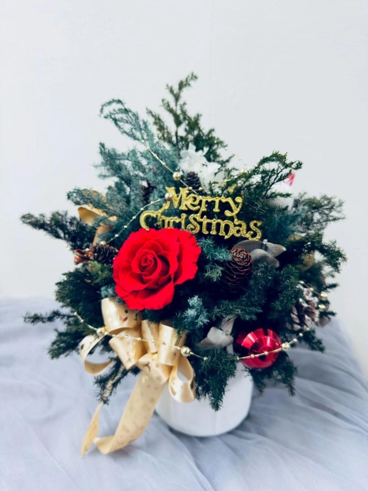 聖誕桌花