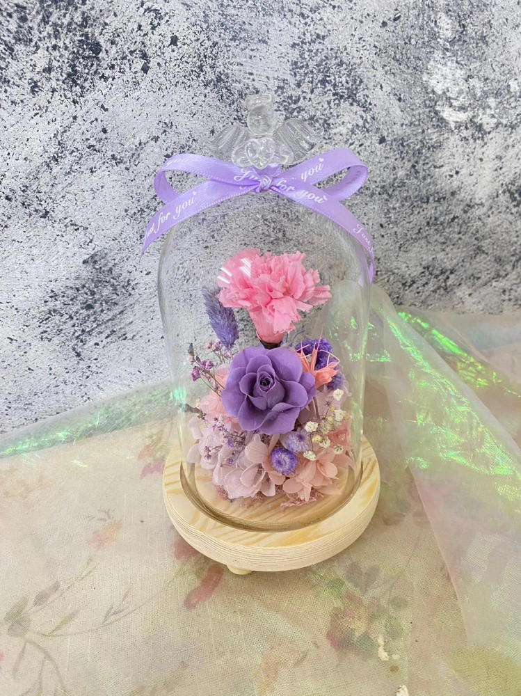 康乃馨玻璃罩(材料包)