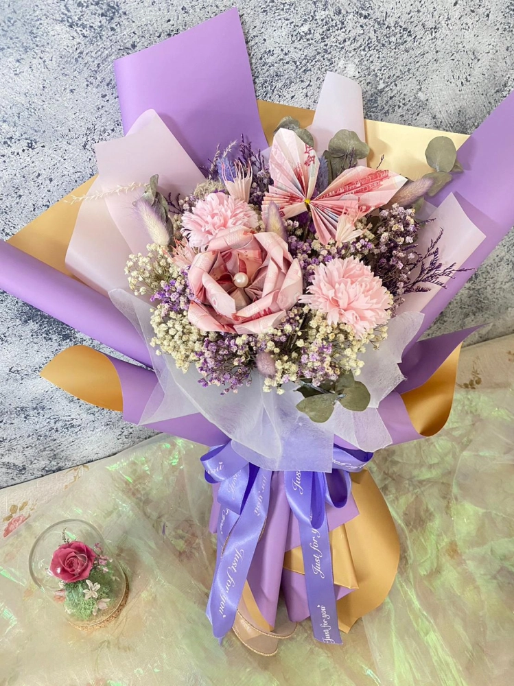 有錢花捲邊玫瑰款