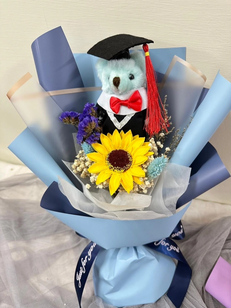 畢業小熊花束A款