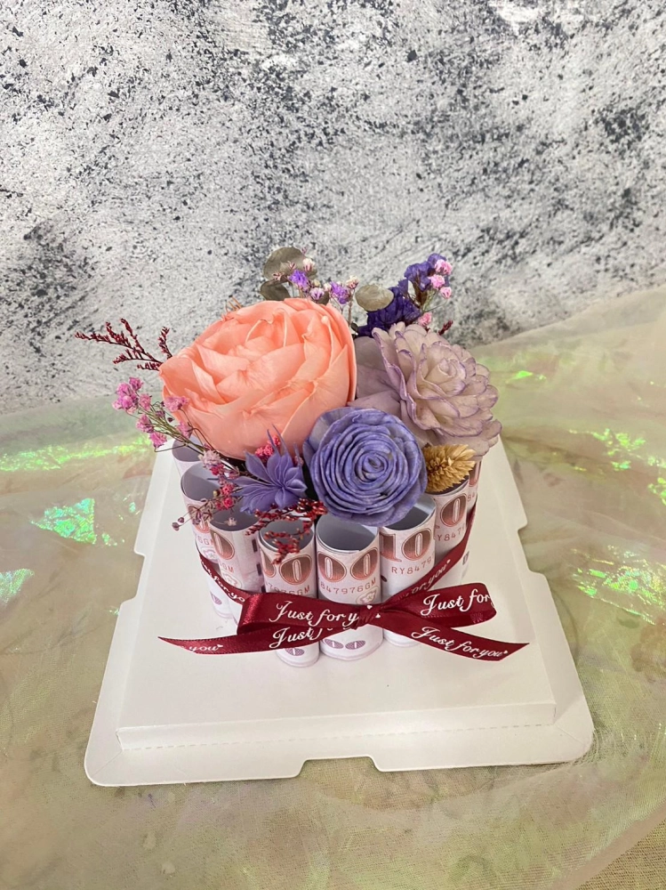 鈔票蛋糕花