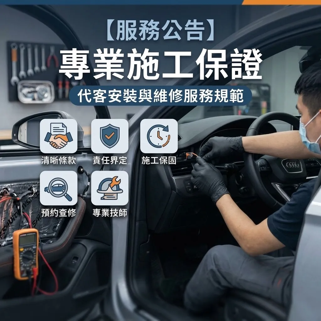 【服務公告】代客安裝與維修服務規範