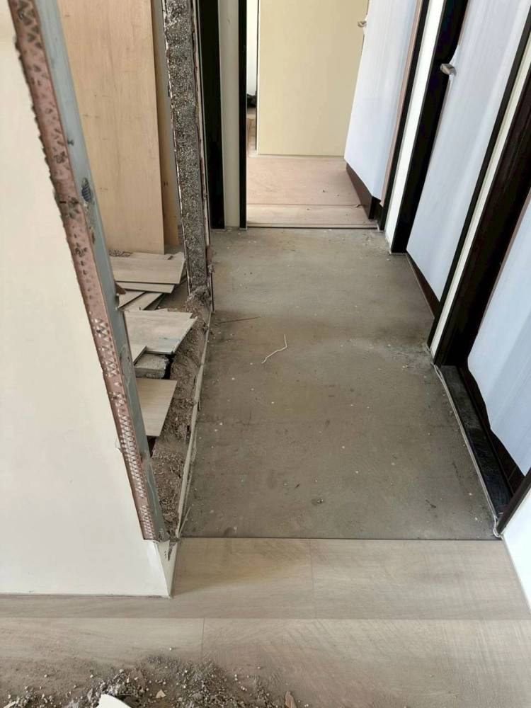 小港新建大樓隔間打除和局部拆除卡扣地板