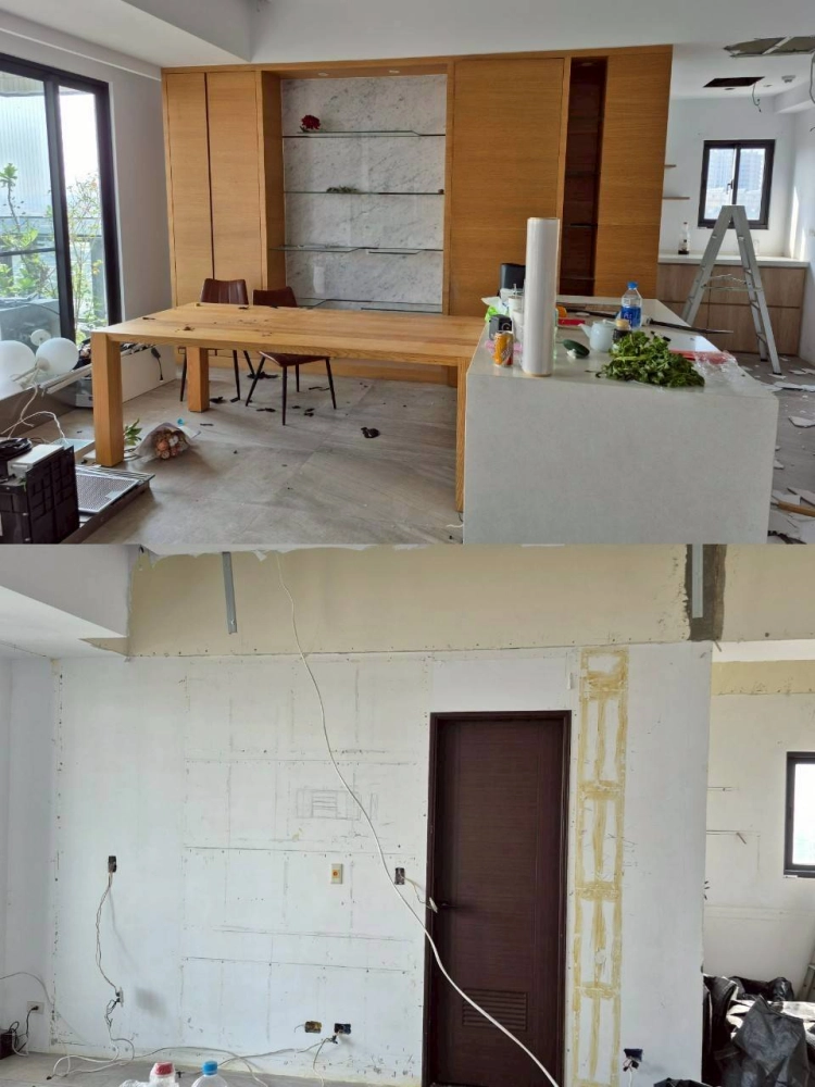 三發晶沙全屋大坪數拆除