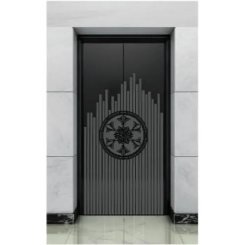  廳門｜黑鈦髮紋蝕刻不銹鋼