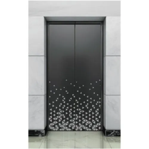 廳門｜黑鈦髮紋蝕刻不銹鋼