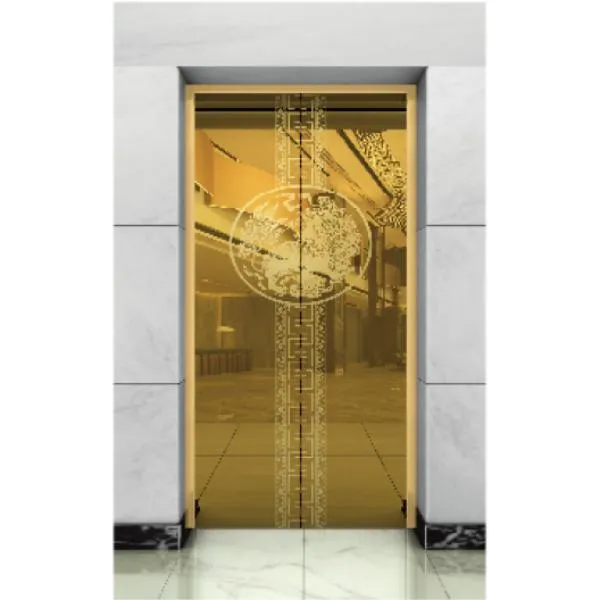  廳門｜鈦金鏡面蝕刻不銹鋼