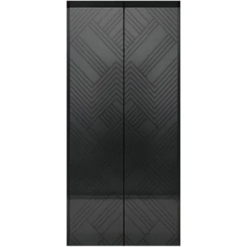  廳門｜黑鈦鏡面蝕刻不銹鋼