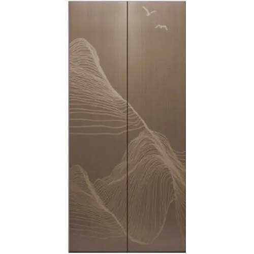  廳門｜古銅髮紋蝕刻不銹鋼