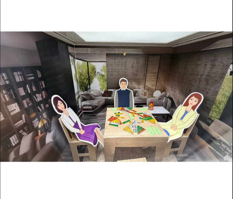 四色牌桌椅組