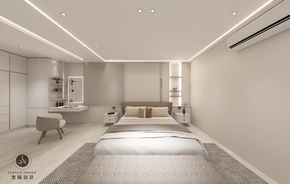 【全白療癒臥室｜在光影層次裡，找回屬於自己的寧靜時光】