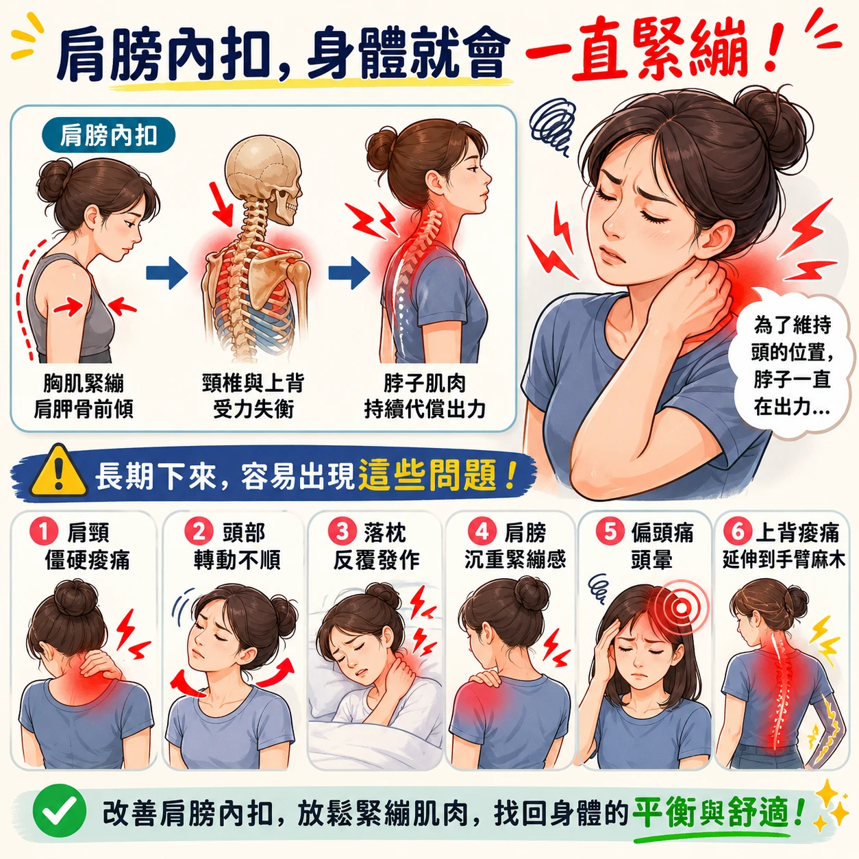 惱人的肩頸痠痛