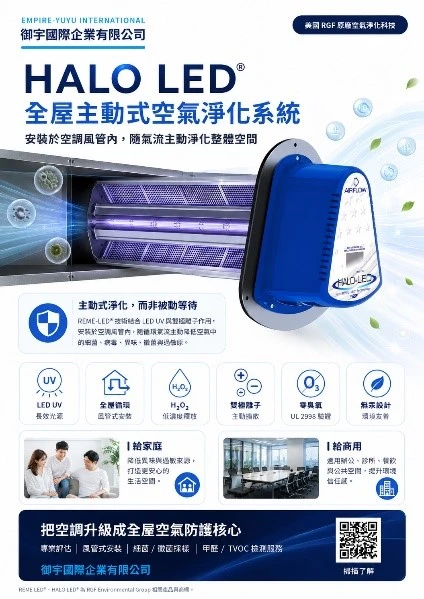 HALO LED®全屋主動式空氣淨化系統