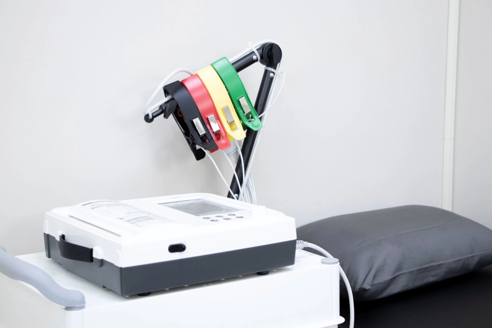 心電圖：內視鏡檢查前我們會安排心電圖檢測確保麻醉與檢查過程的安全，提早發現心臟問題並避免突發狀況。