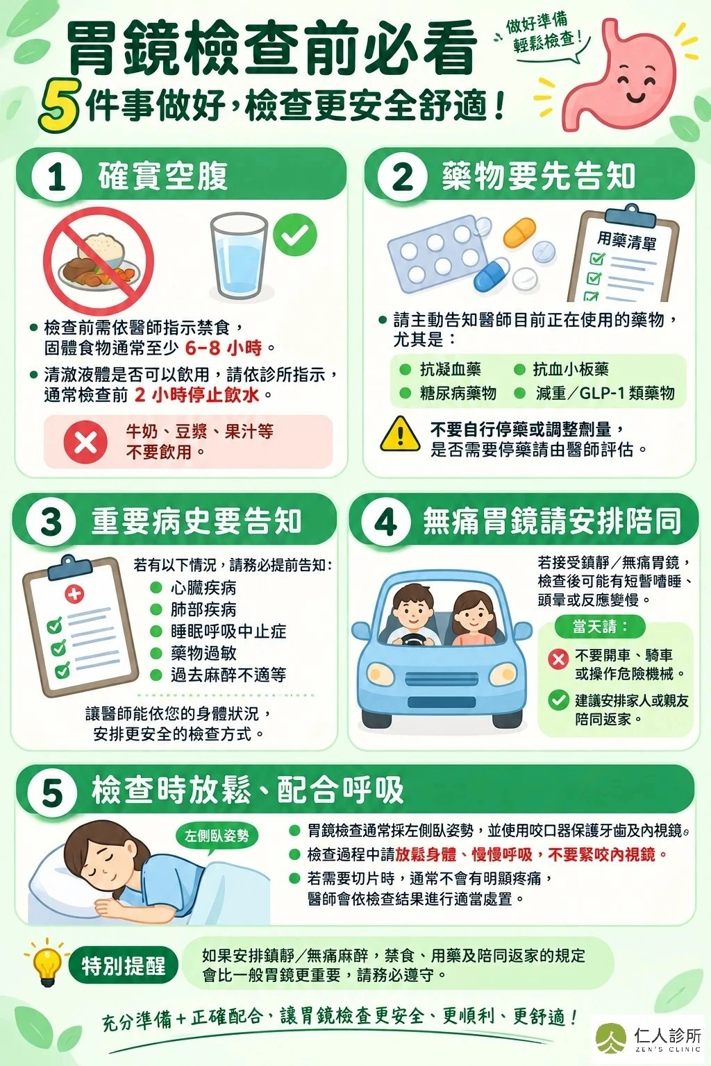 作胃鏡前該注意甚麼?