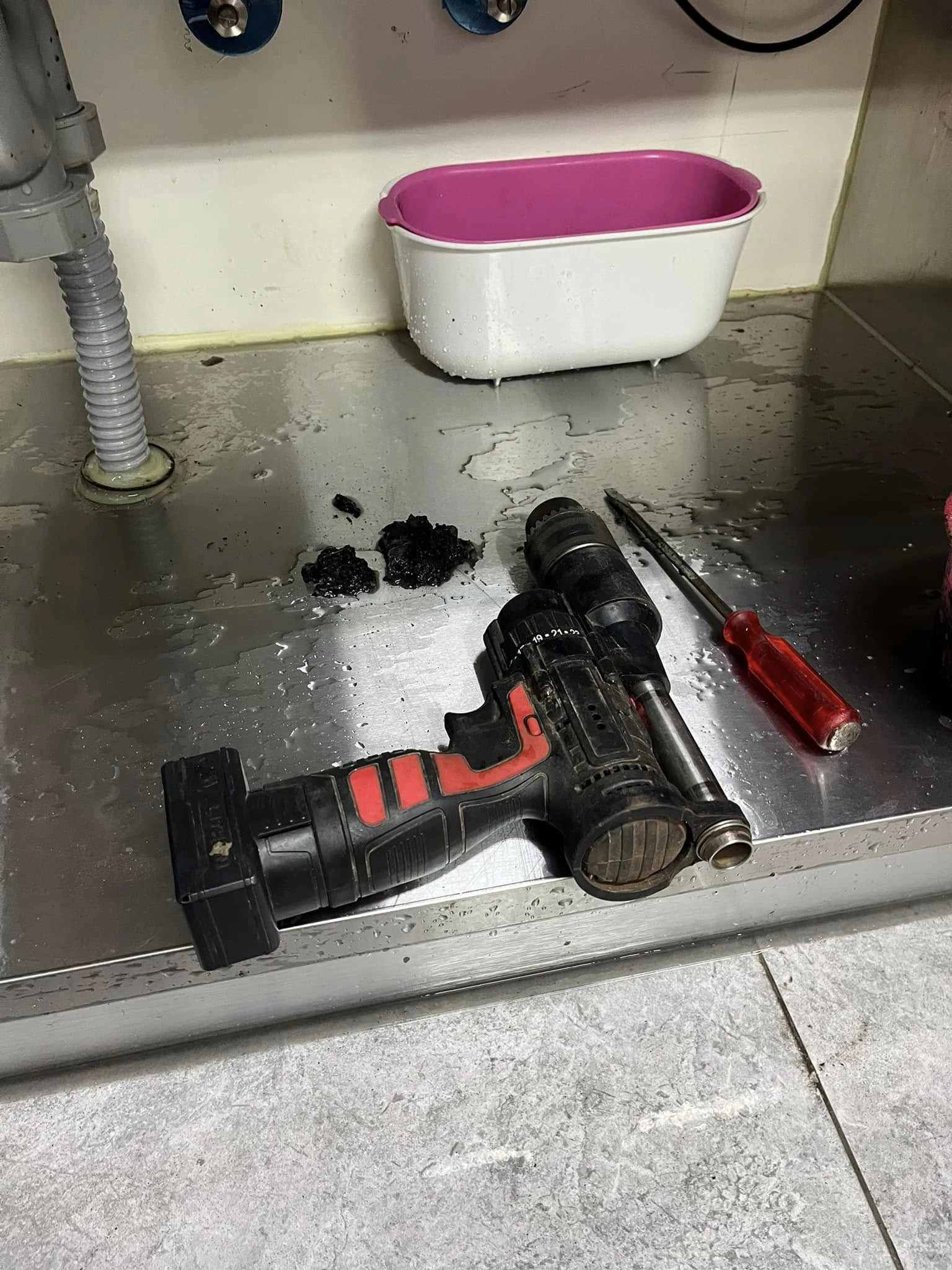 永康區自強路 #疏通排水管 #鐵條通管