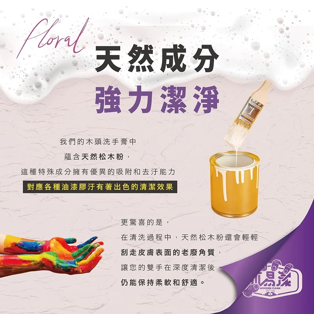 木易潔 油漆洗手膏口袋隨身瓶200ml - 天然 環保 護手配方 油性漆 矽利康 AB膠 塑膠油 環氧樹脂 職人專用