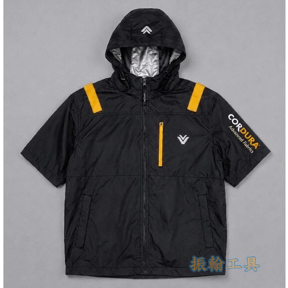 VENTI TECH 風神 (含稅) CORDURA 短袖連帽背心 空調服 空調衣 風扇衣 耀石黑系列 SA2-BCC