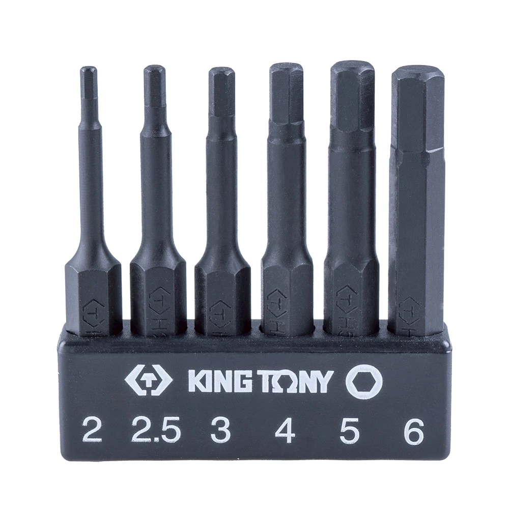 KING TONY 金統立 (含稅) 6件式 泡殼吊卡式 六角柄起子頭 電動起子頭 1004H 六角型 六角起子