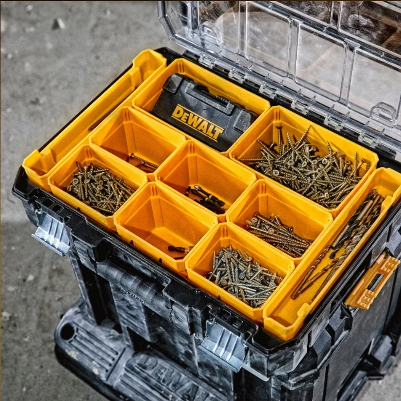 【商品範例】 DEWALT得偉 原廠公司貨(含稅) 變形金剛2.0系列-透明蓋防水收納箱  堆疊工具箱
