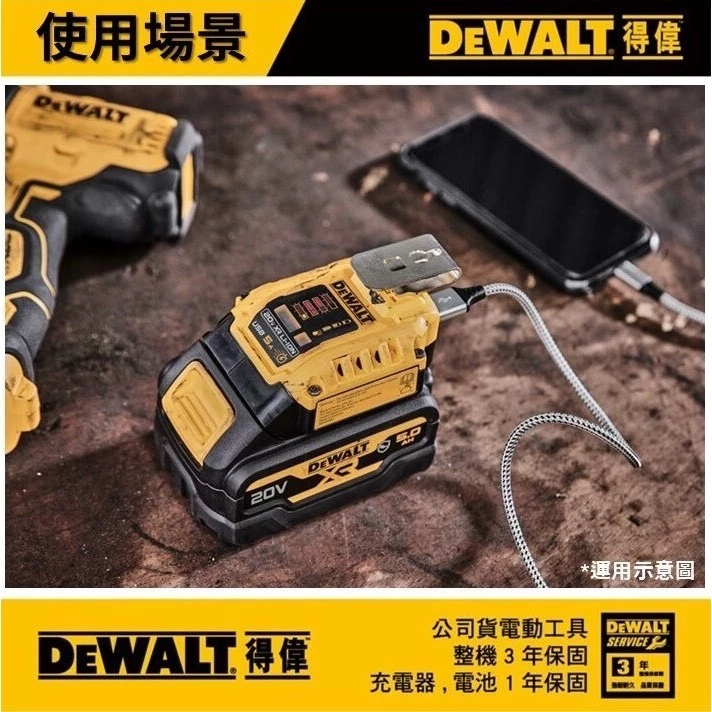 DEWALT 得偉 原廠公司貨 含稅 行動電源轉換器 充電器 逆變器 USB / TYPE C / DCB094 094