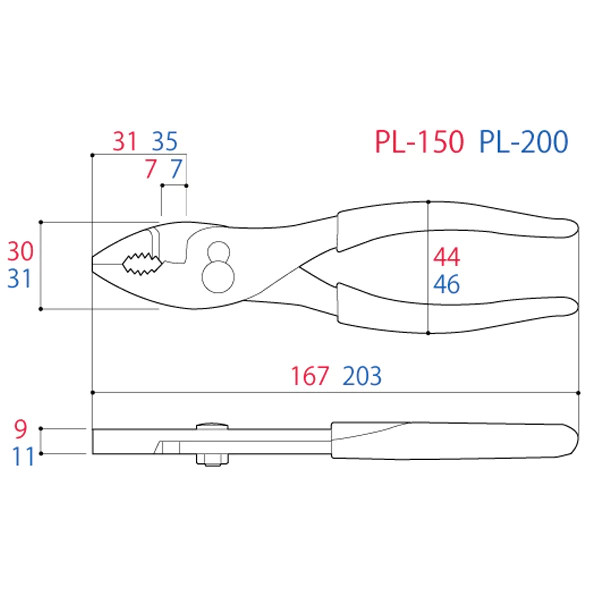 TTC 日本 角田 含稅 膠柄鯉魚鉗 平型齒 防鏽 PL-150 PL-200