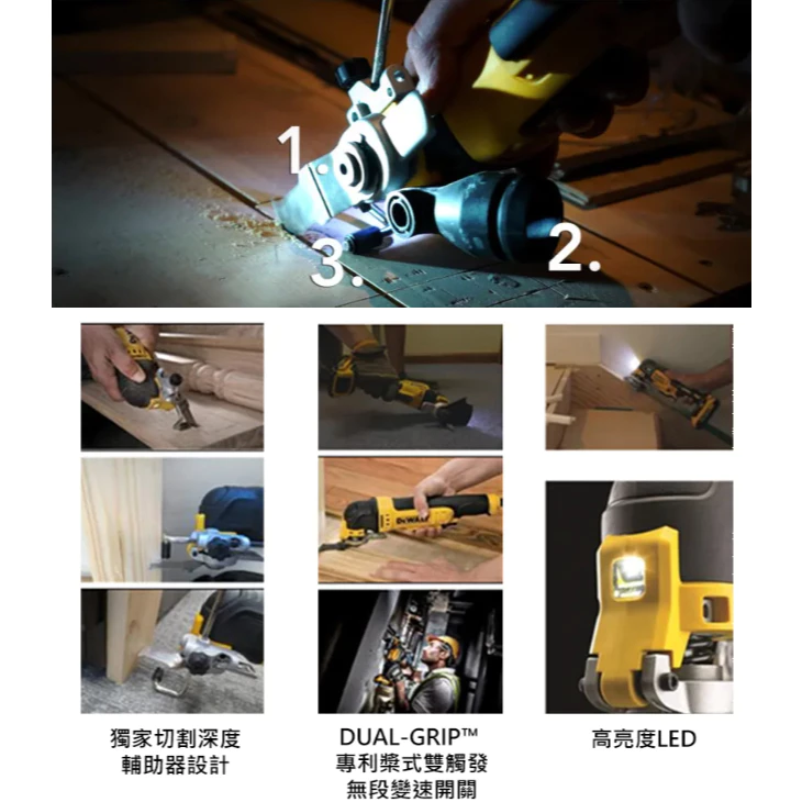 DEWALT得偉 原廠公司貨 20V無碳刷專利磨切機 切磨機 DCS356D2
