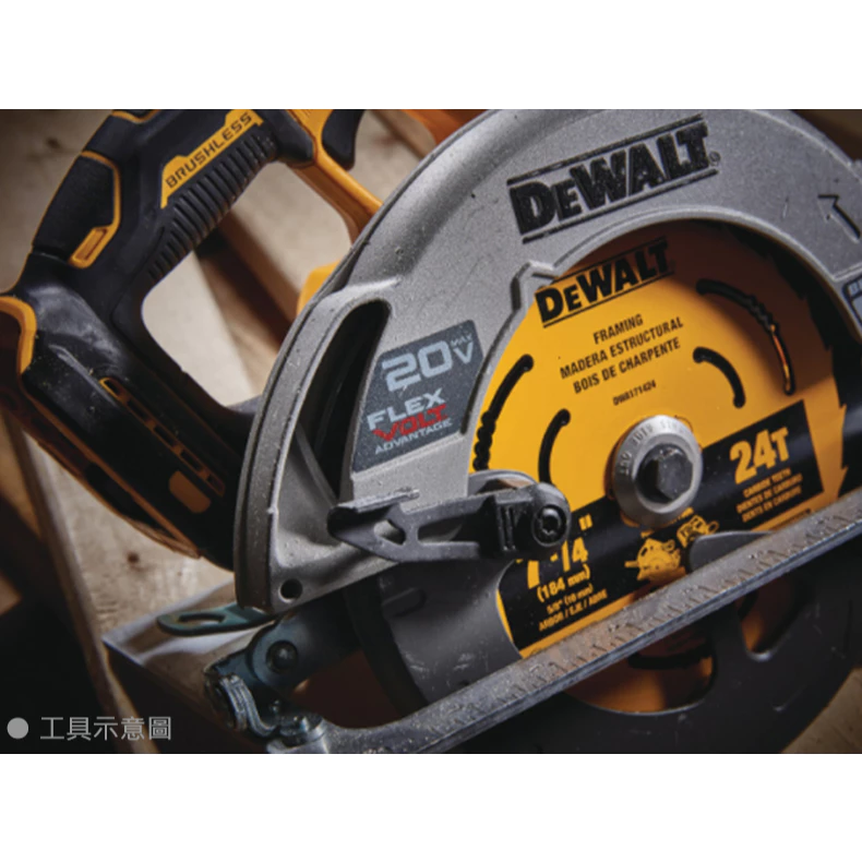 DEWALT得偉 原廠公司貨(含稅) DCS573N / 20V Max*(18V) 鋰電無碳刷圓鋸機 190mm