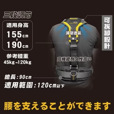 LIGHT WAY 錸崴 含稅 超透氣減壓雙肩背帶+護腰組 020C001 020C002 020C003