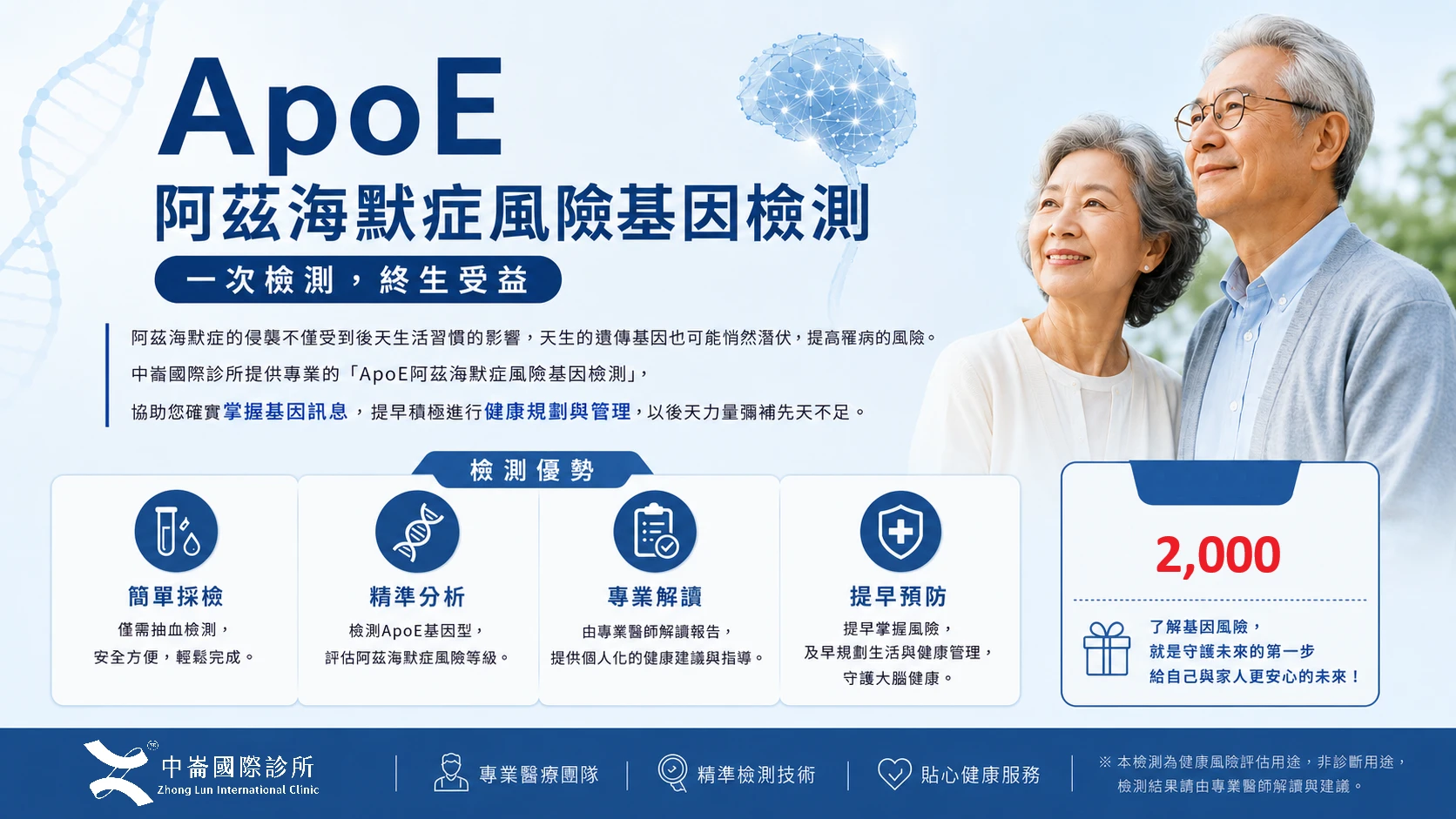 ApoE 阿茲海默症風險基因檢測