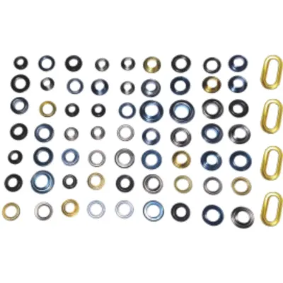 雞眼：全／半自動、鐵／銅扣