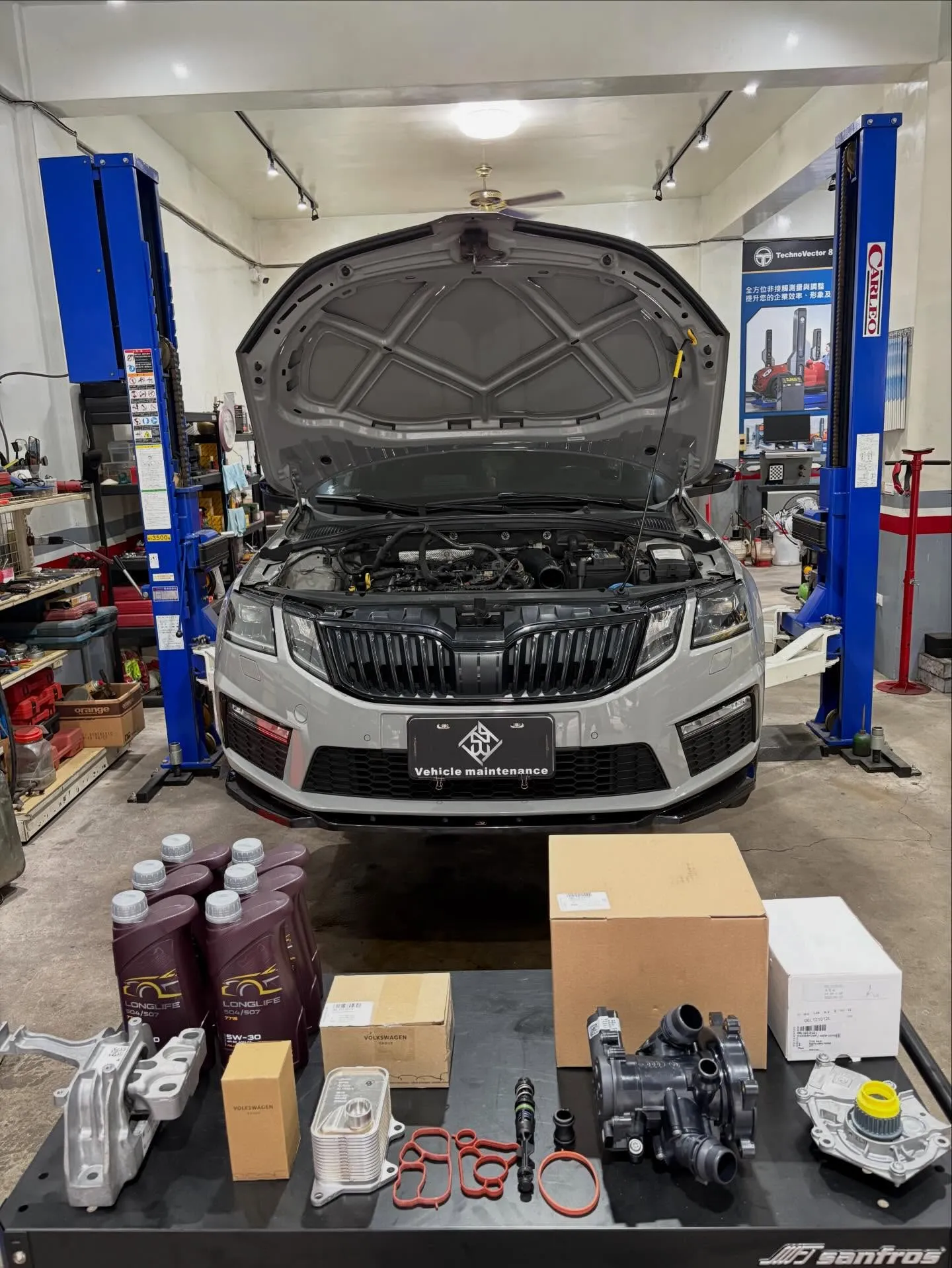 Skoda Superb EA888 Gen3引擎水路油水混合及漏水完整處理