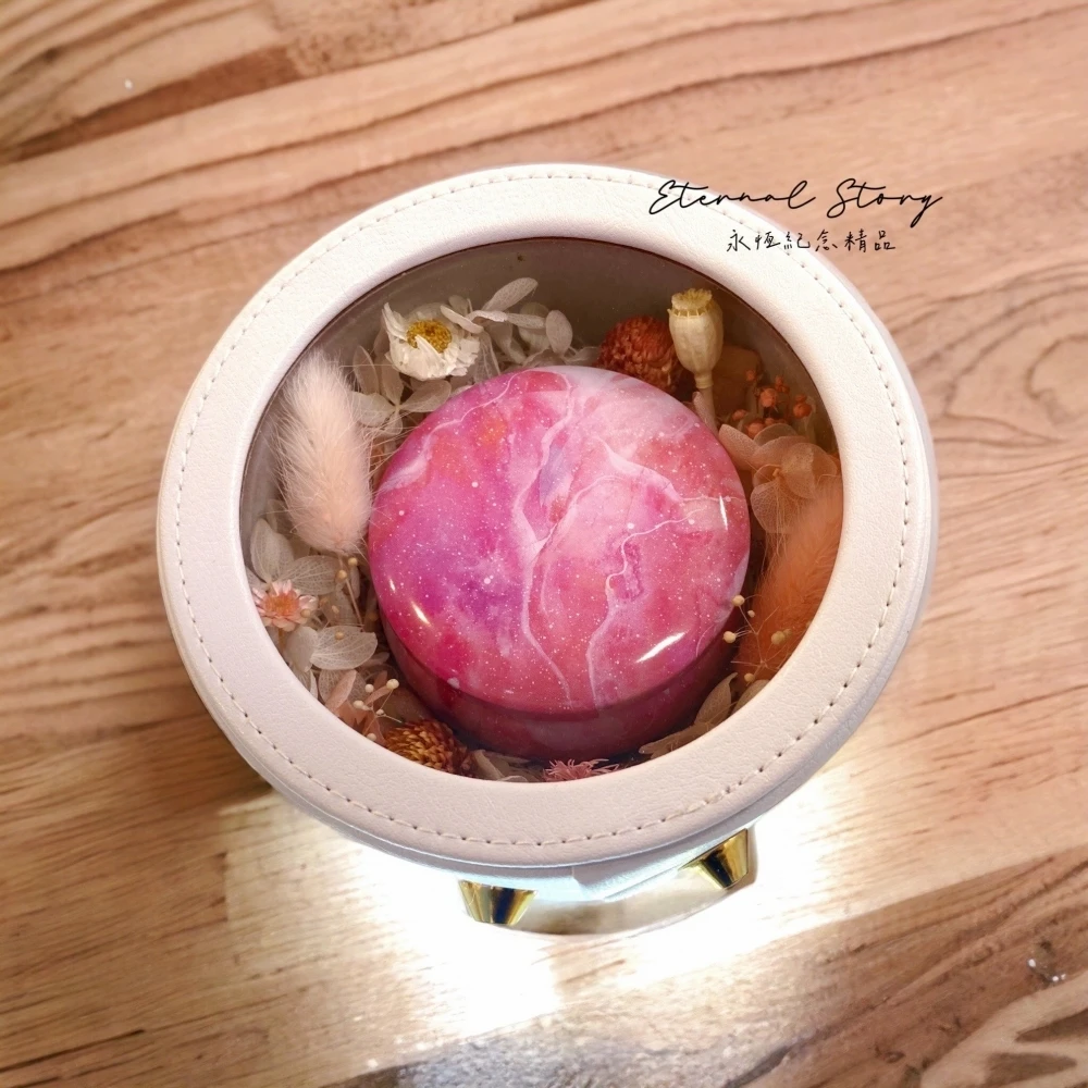 永生花皮革紀念盒