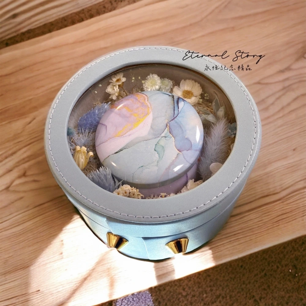 永生花皮革紀念盒