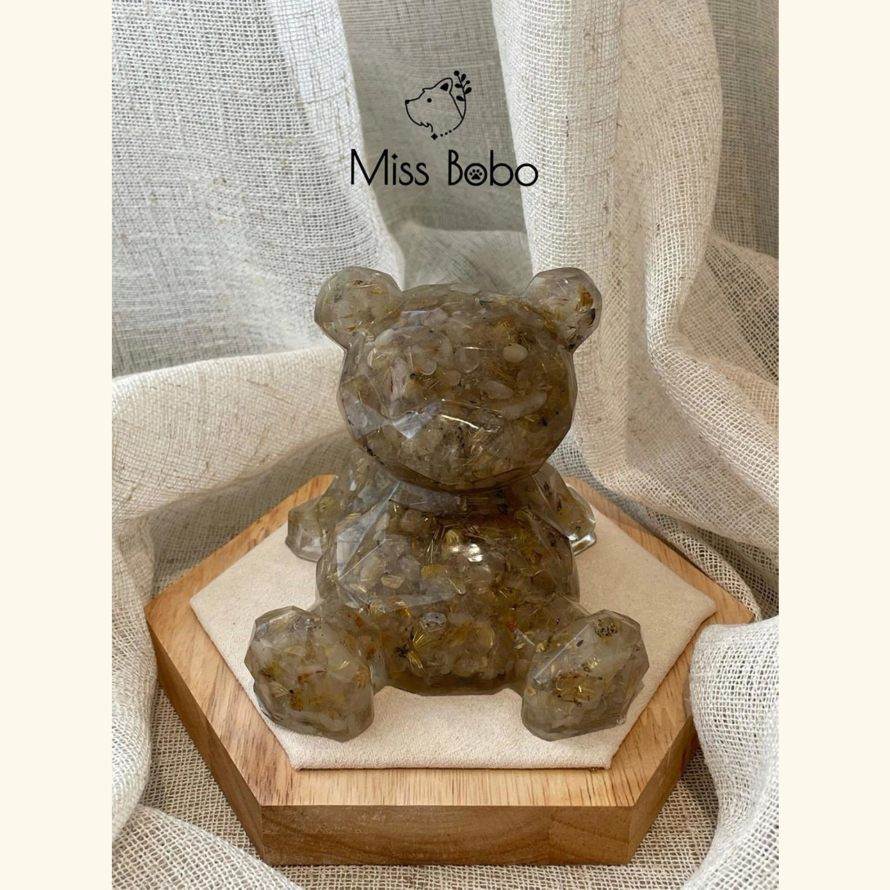 北歐風幾何熊｜似標本方式完美封存紀念物｜永久保存
