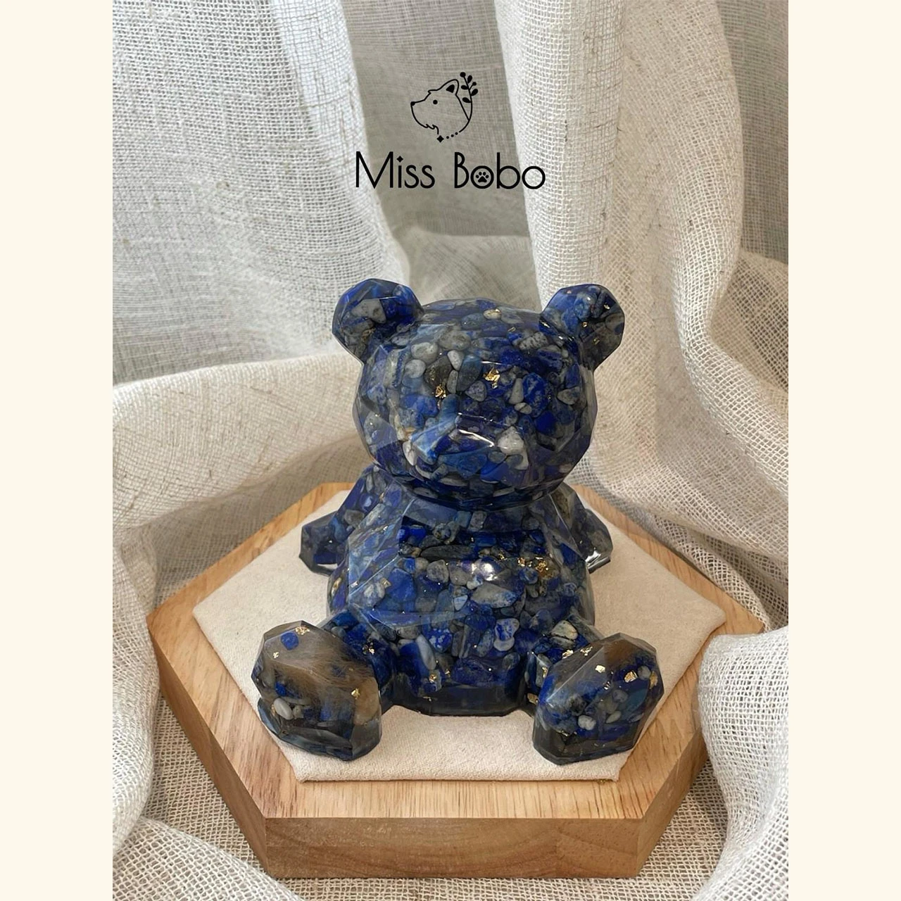 北歐風幾何熊｜似標本方式完美封存紀念物｜永久保存