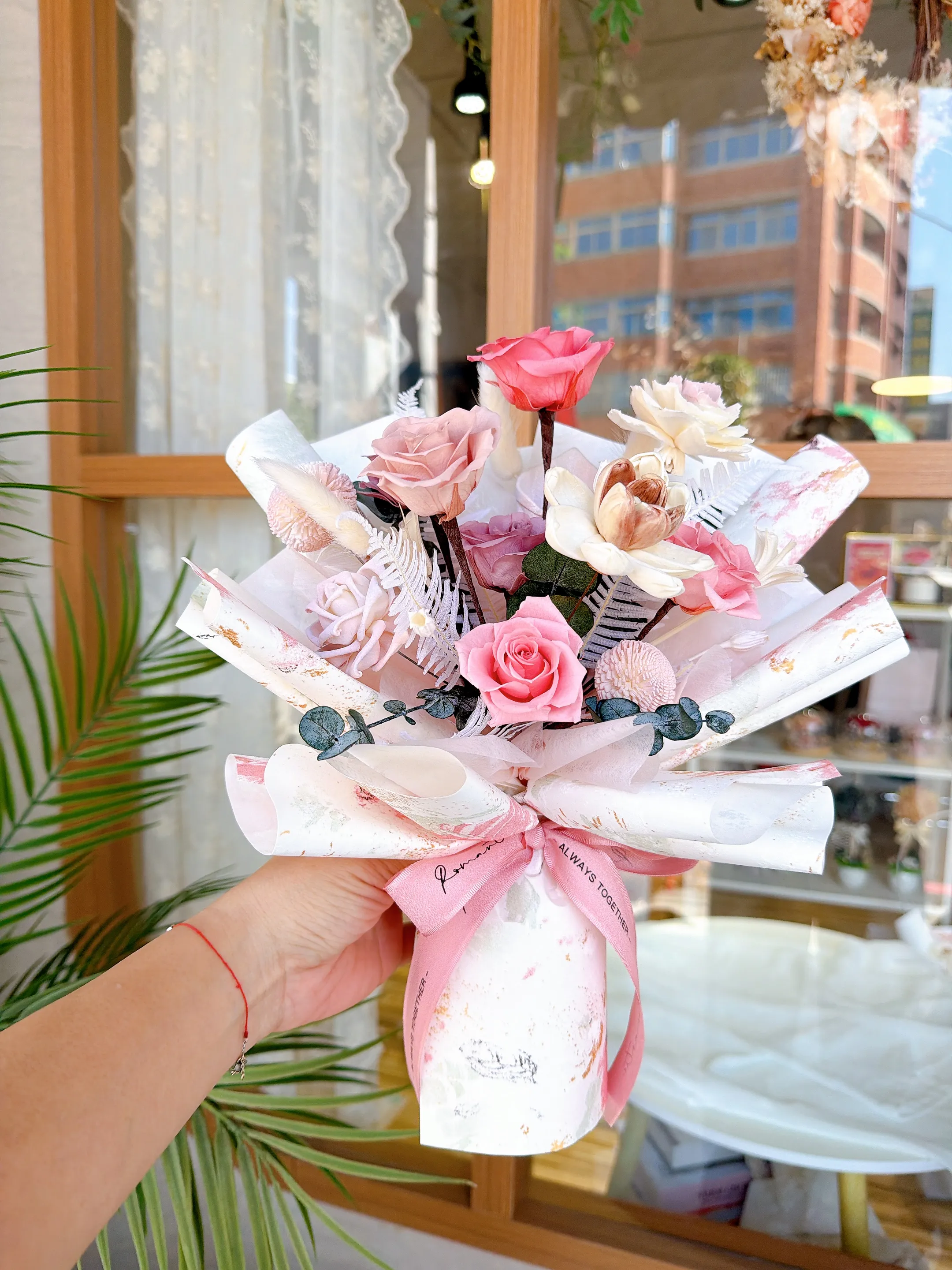 (現貨)永生花佐索拉花_中型花束