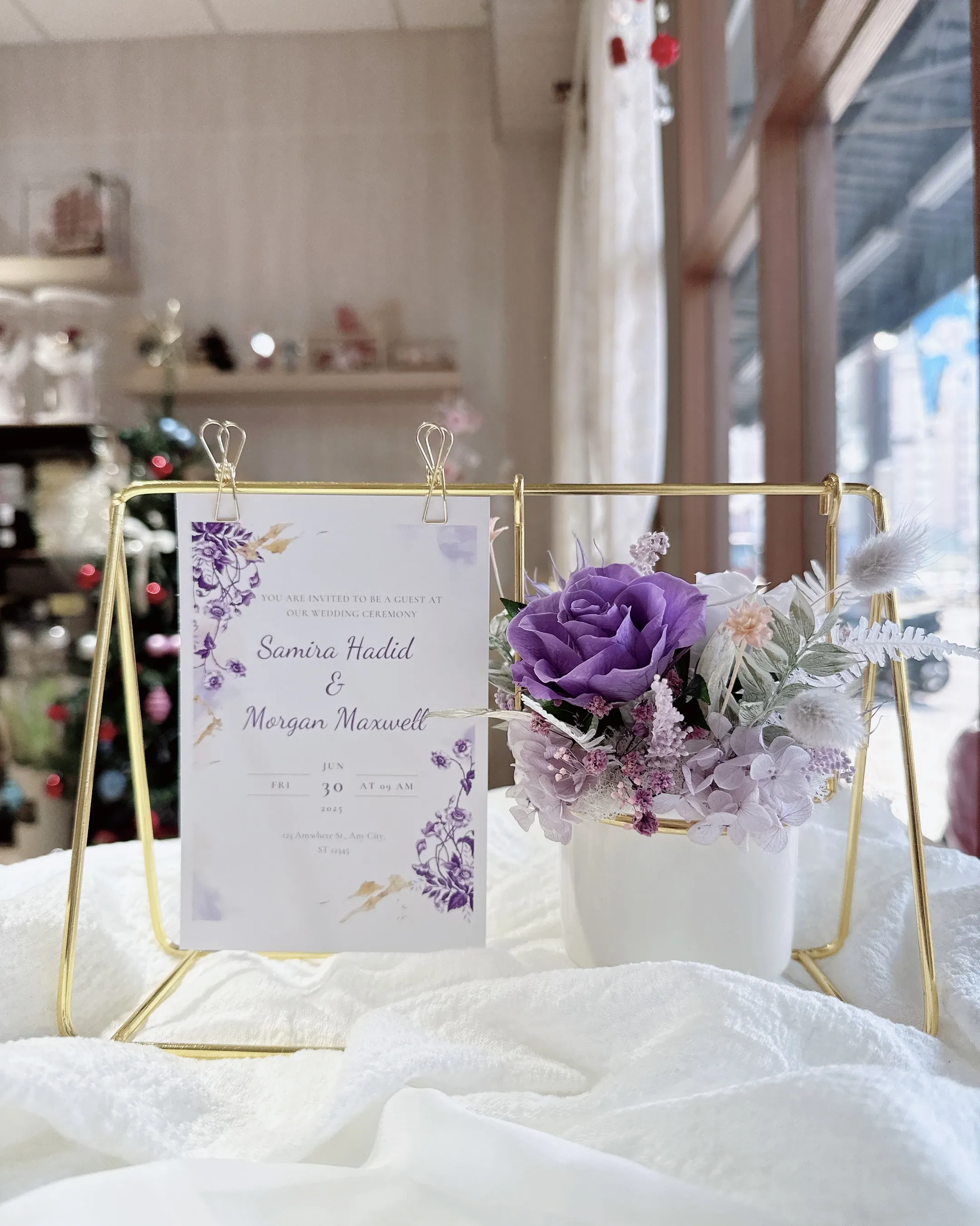 (現貨)金屬鞦韆桌花