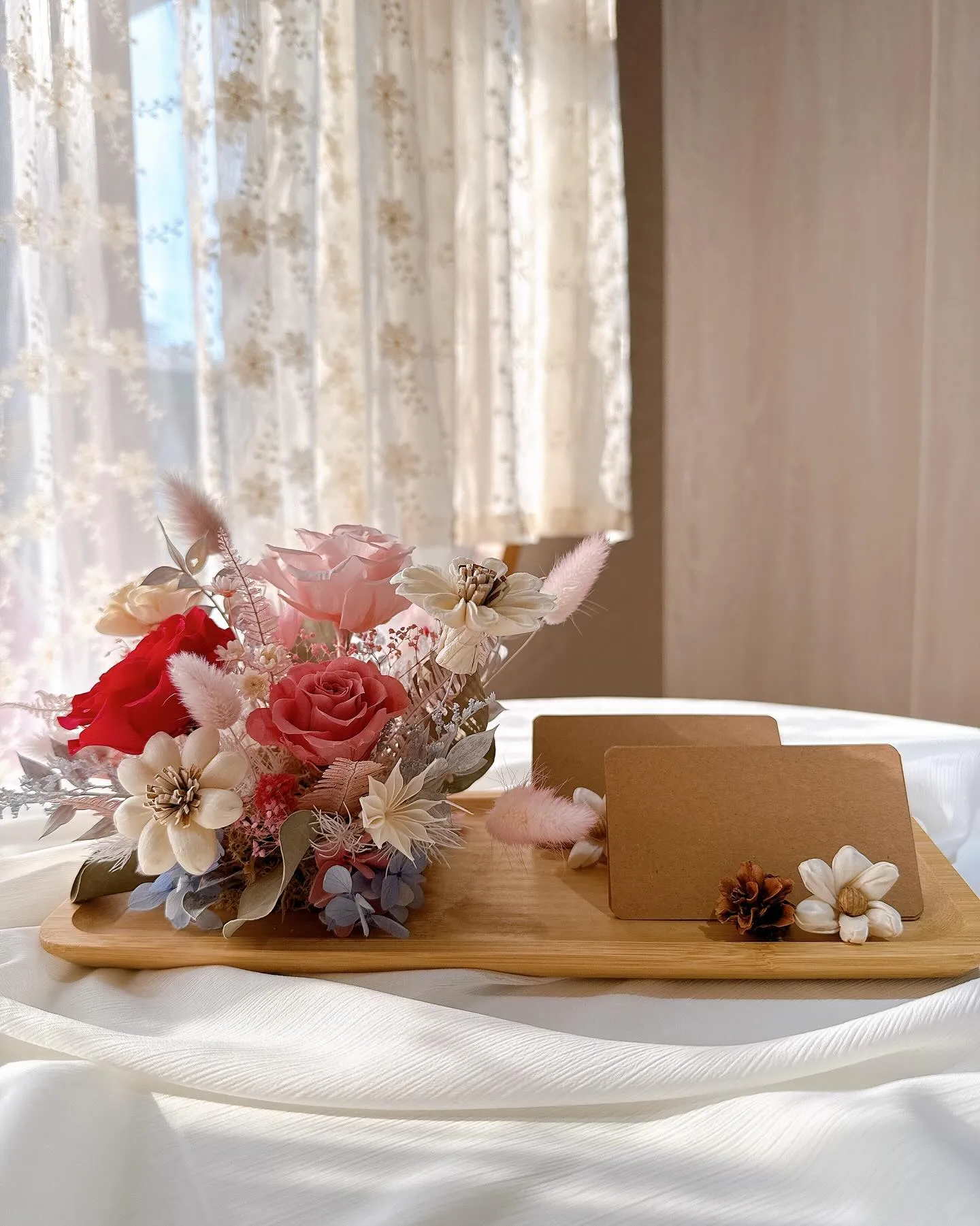 客製化名片座花藝