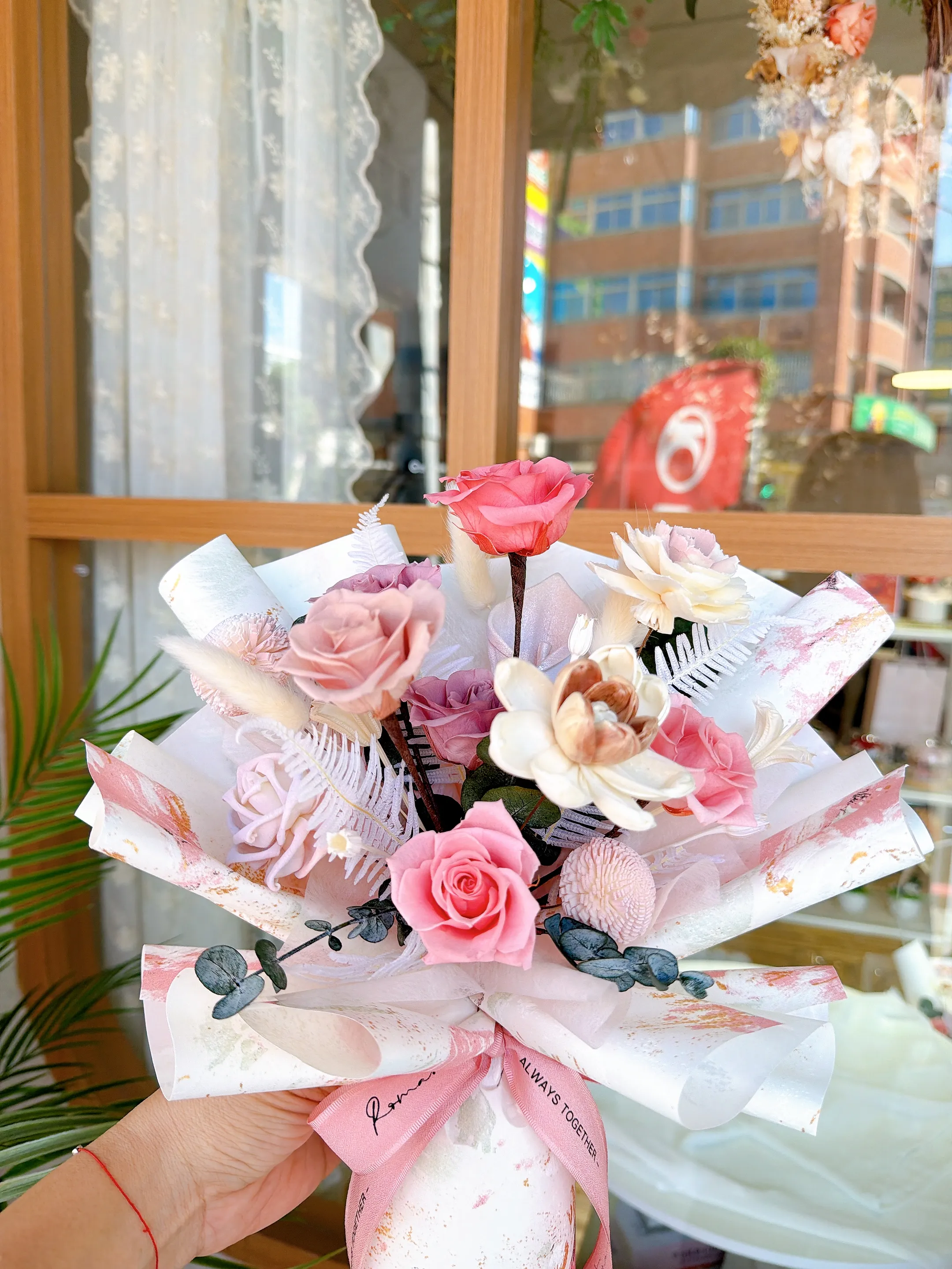 (現貨)永生花佐索拉花_中型花束