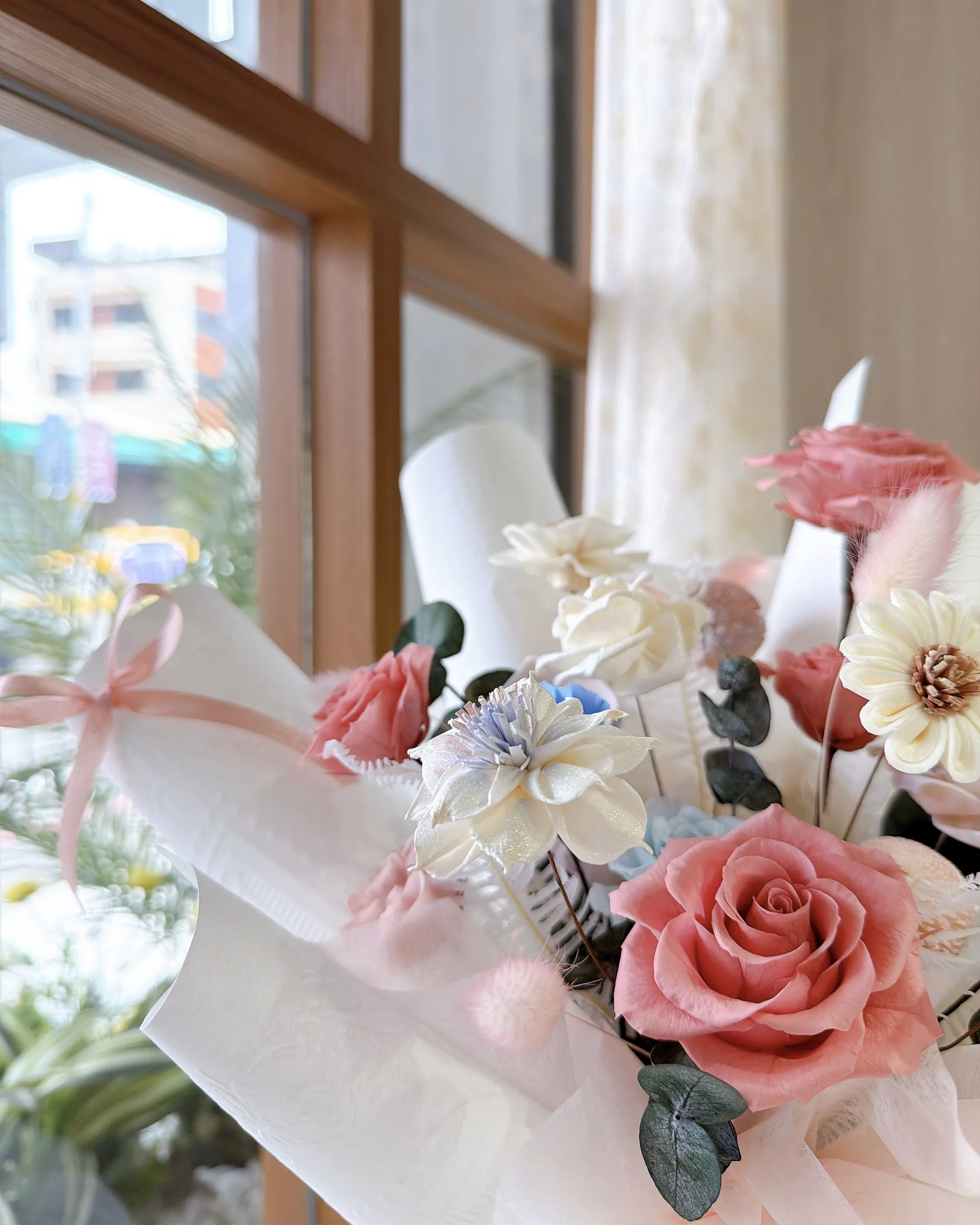 (現貨)永生花佐索拉花_大型花束